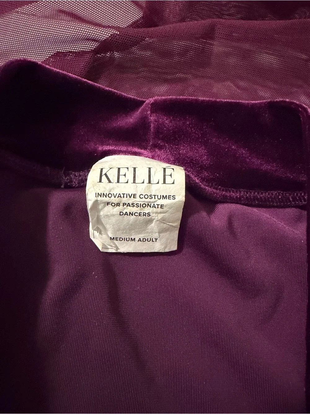 Kelle dance costume 2 piece purple mesh velvet STATE OF GRACE 8368 lyrical MA